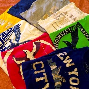 8 American Eagle Short Sleeved Tees.